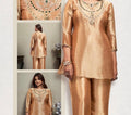 Gilded Copper Silk Co-ord Set